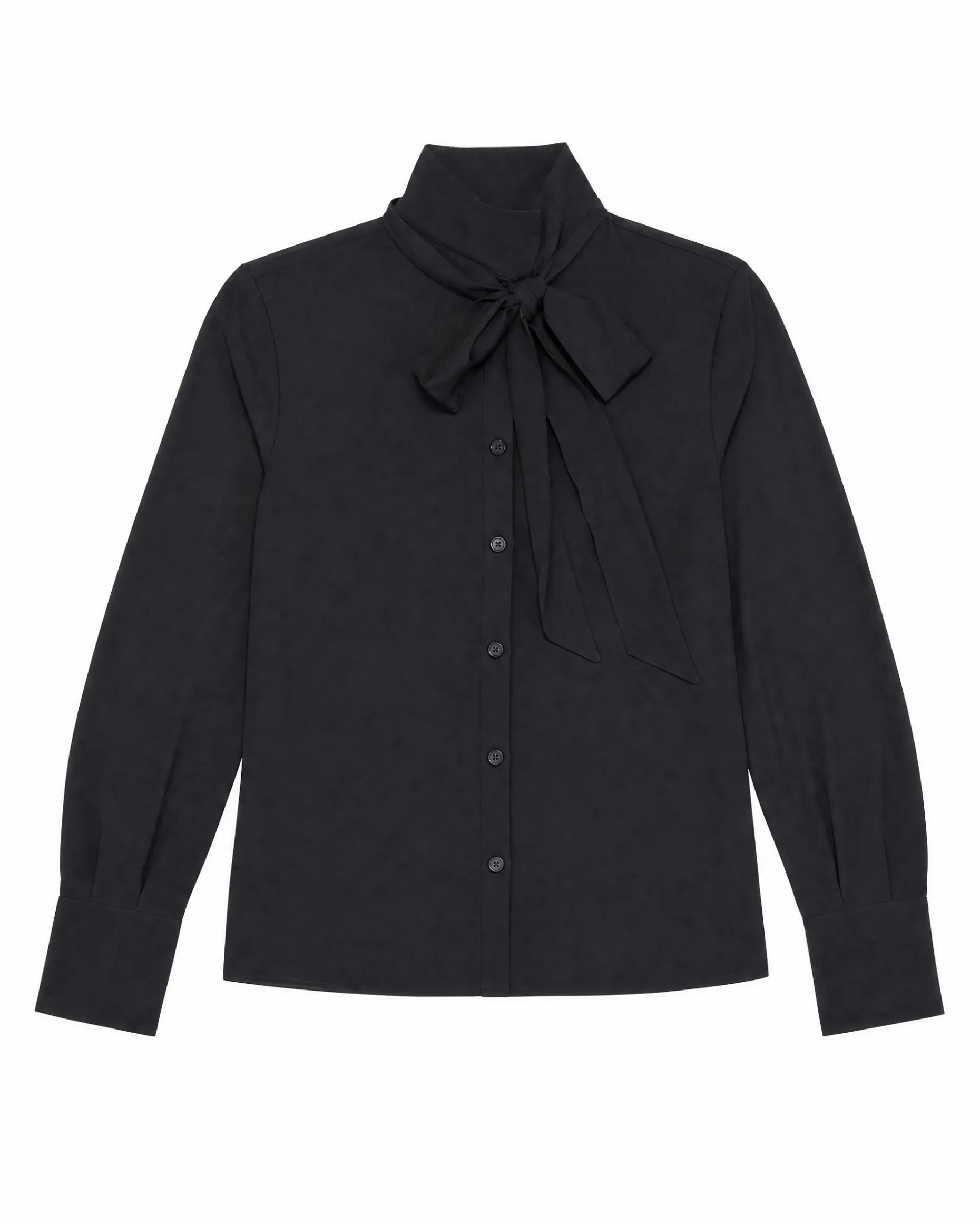 Chemise avec lavallière noire