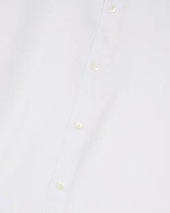 Chemise col italien bleue