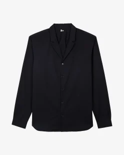 Chemise col tailleur marine