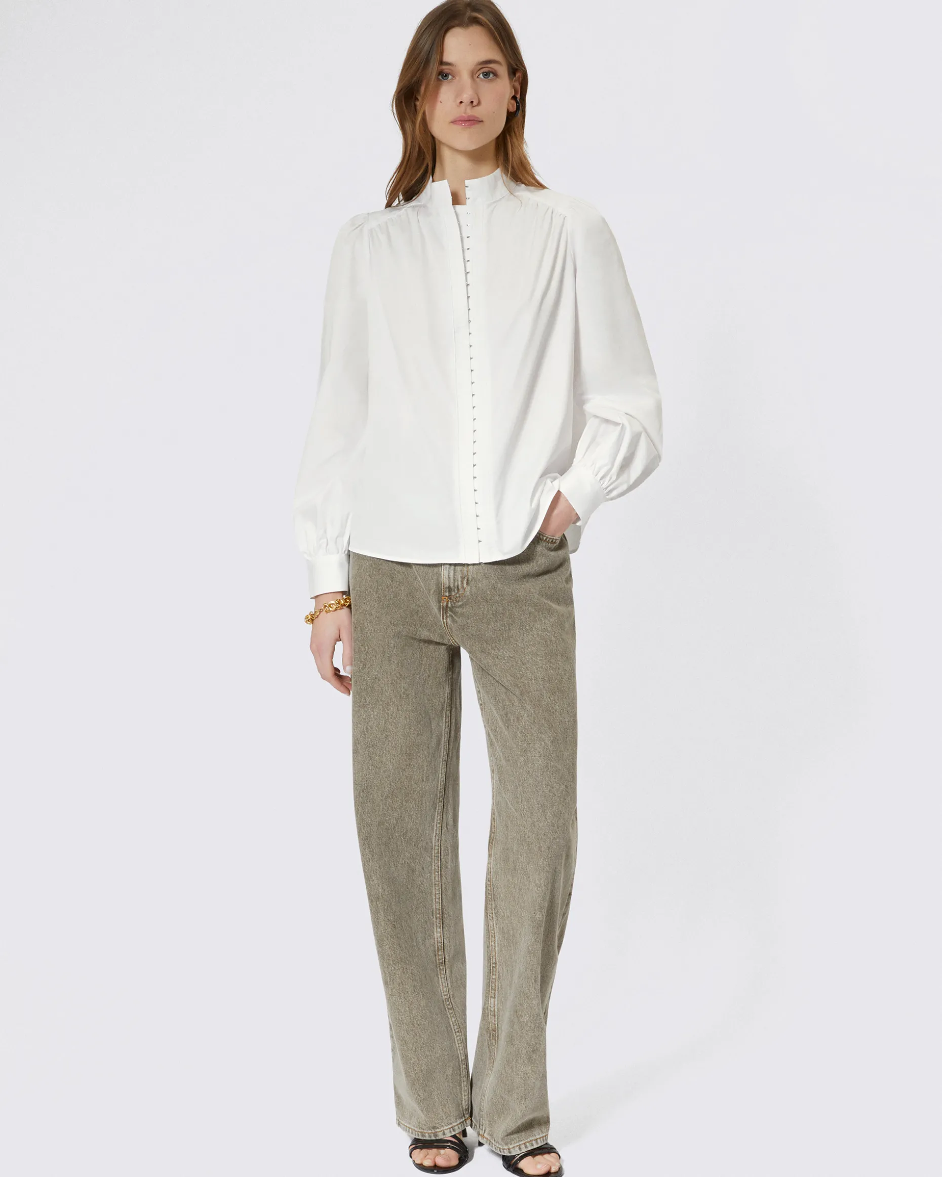 Chemise en coton blanche