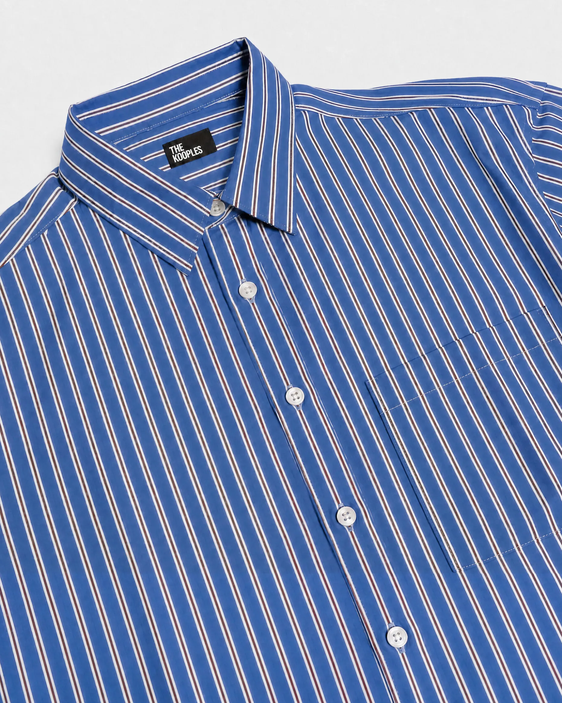 Chemise en coton rayée marine