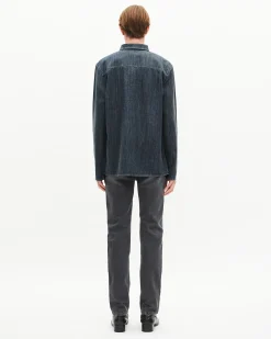 Chemise en denim bleue