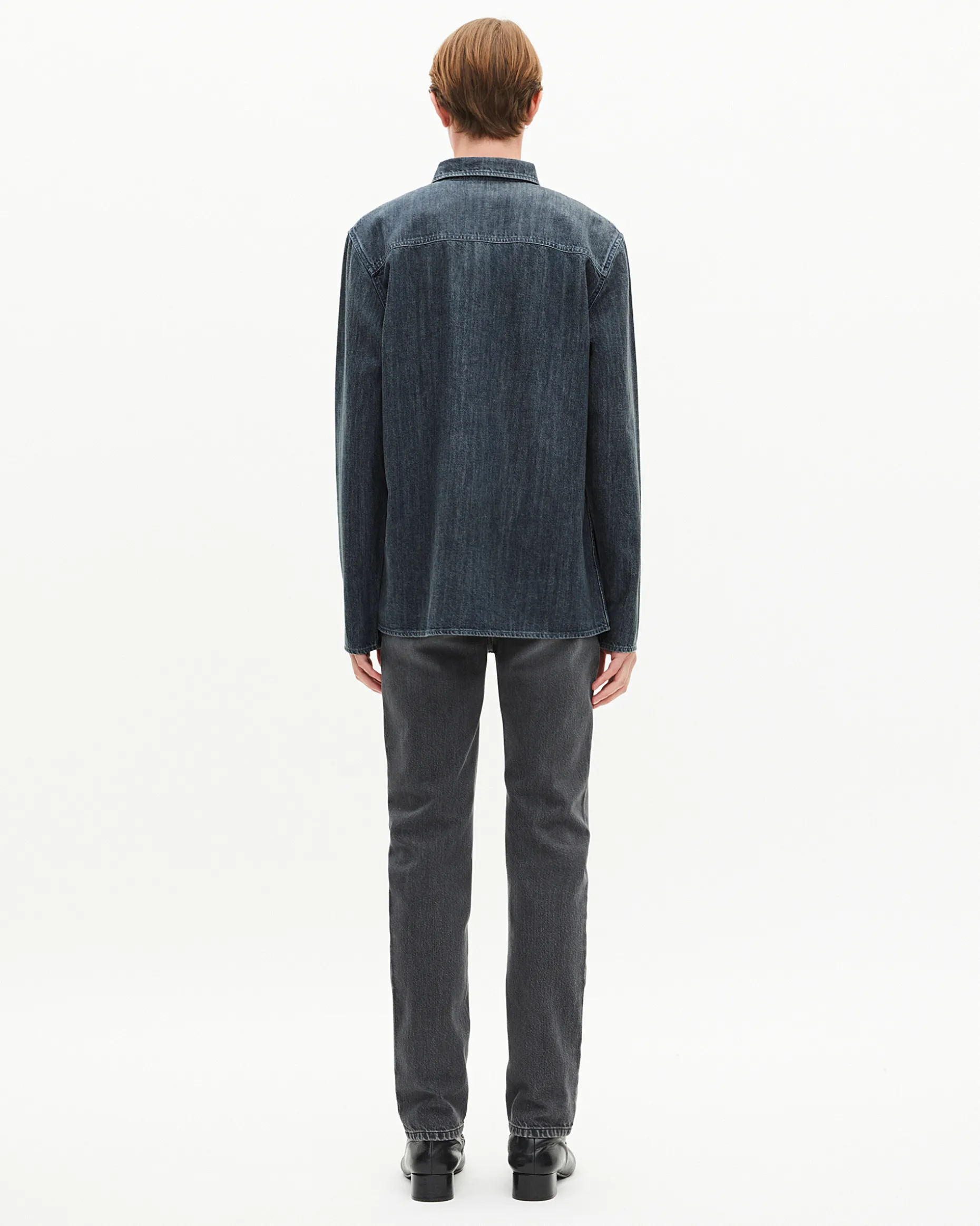 Chemise en denim bleue