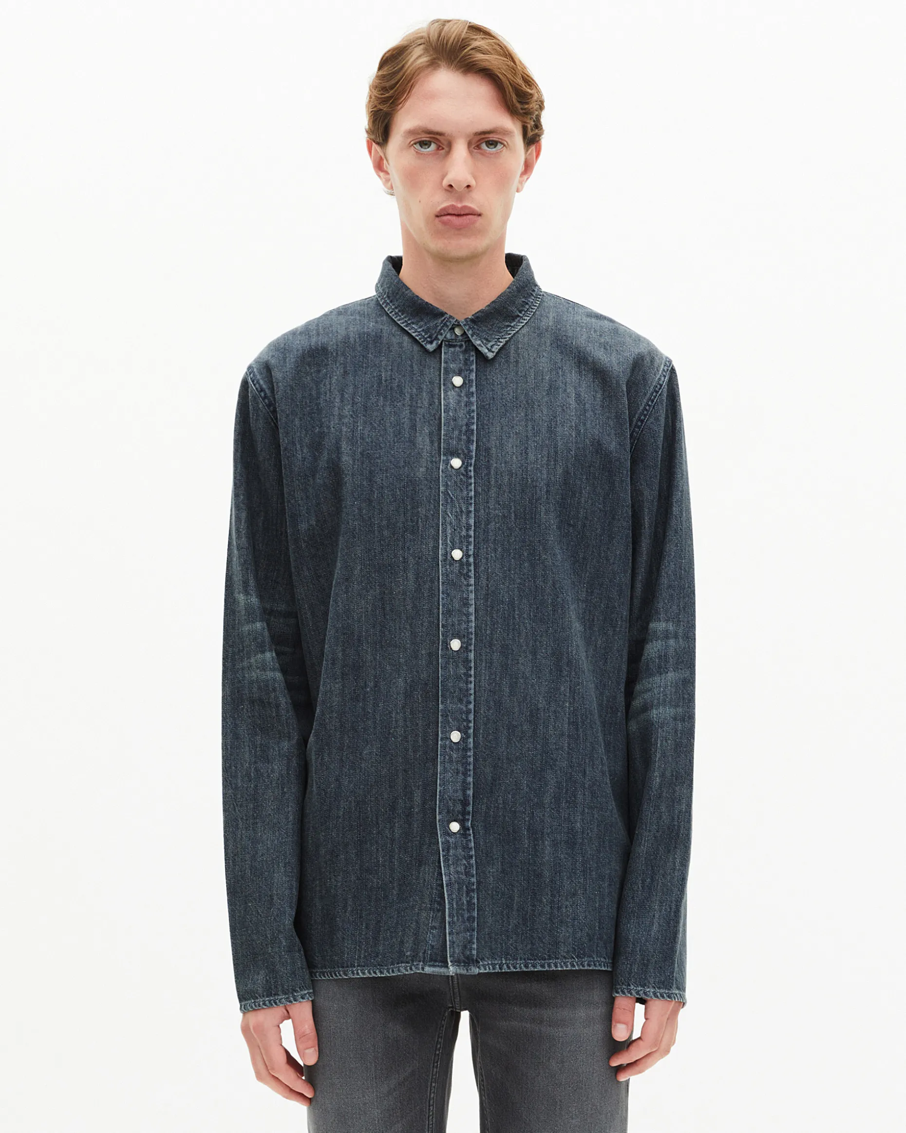 Chemise en denim bleue
