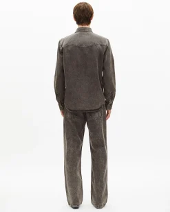 Chemise en denim grise