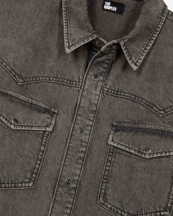 Chemise en denim grise