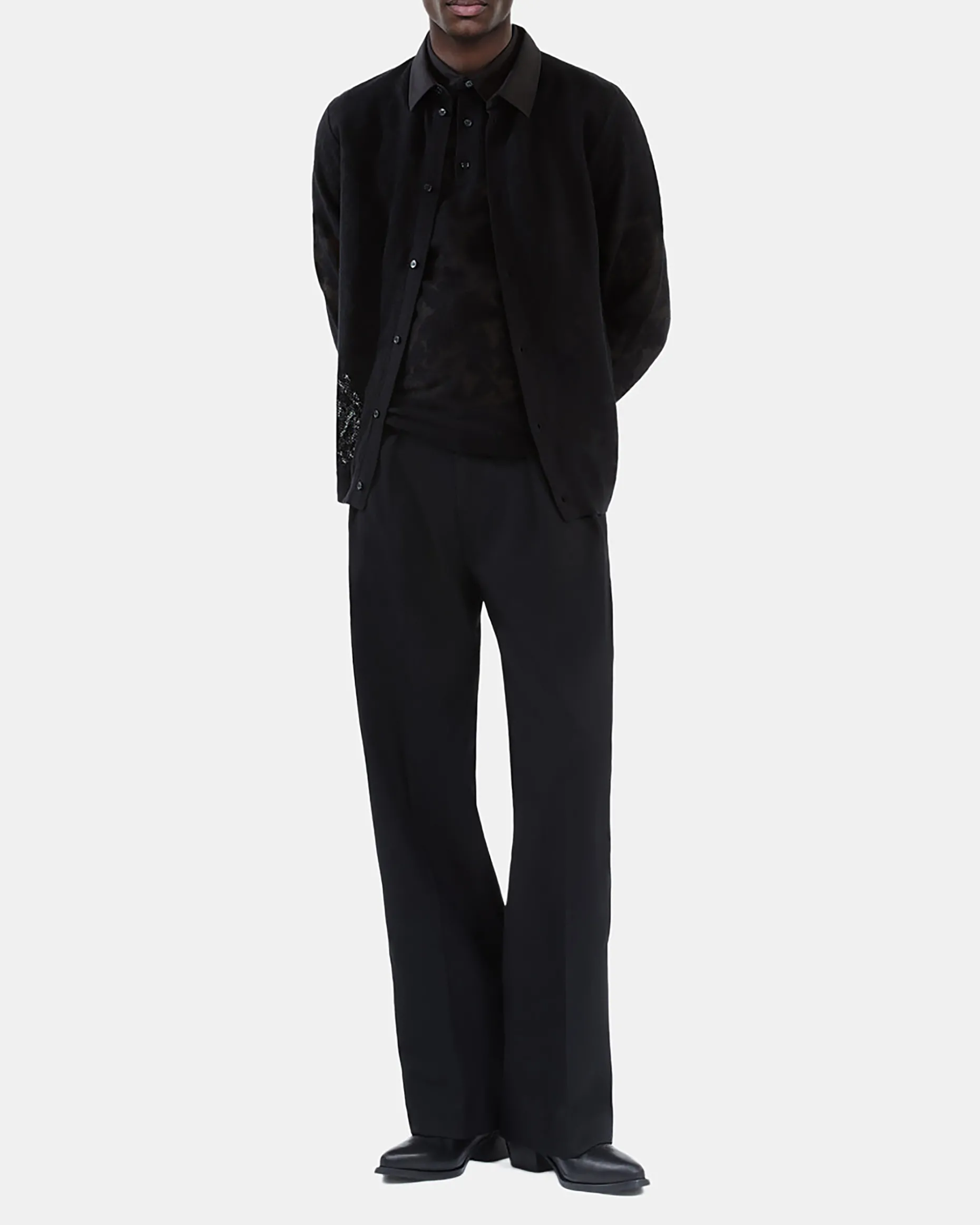 Chemise en dentelle noire