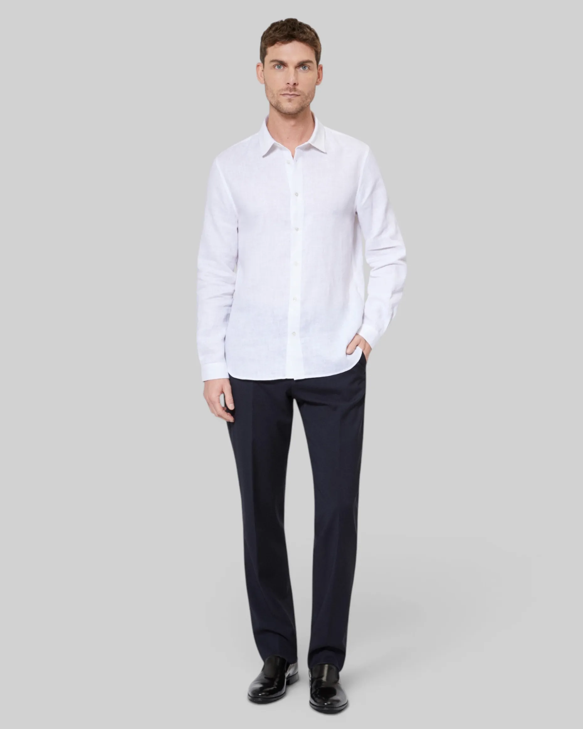 Chemise en lin blanche
