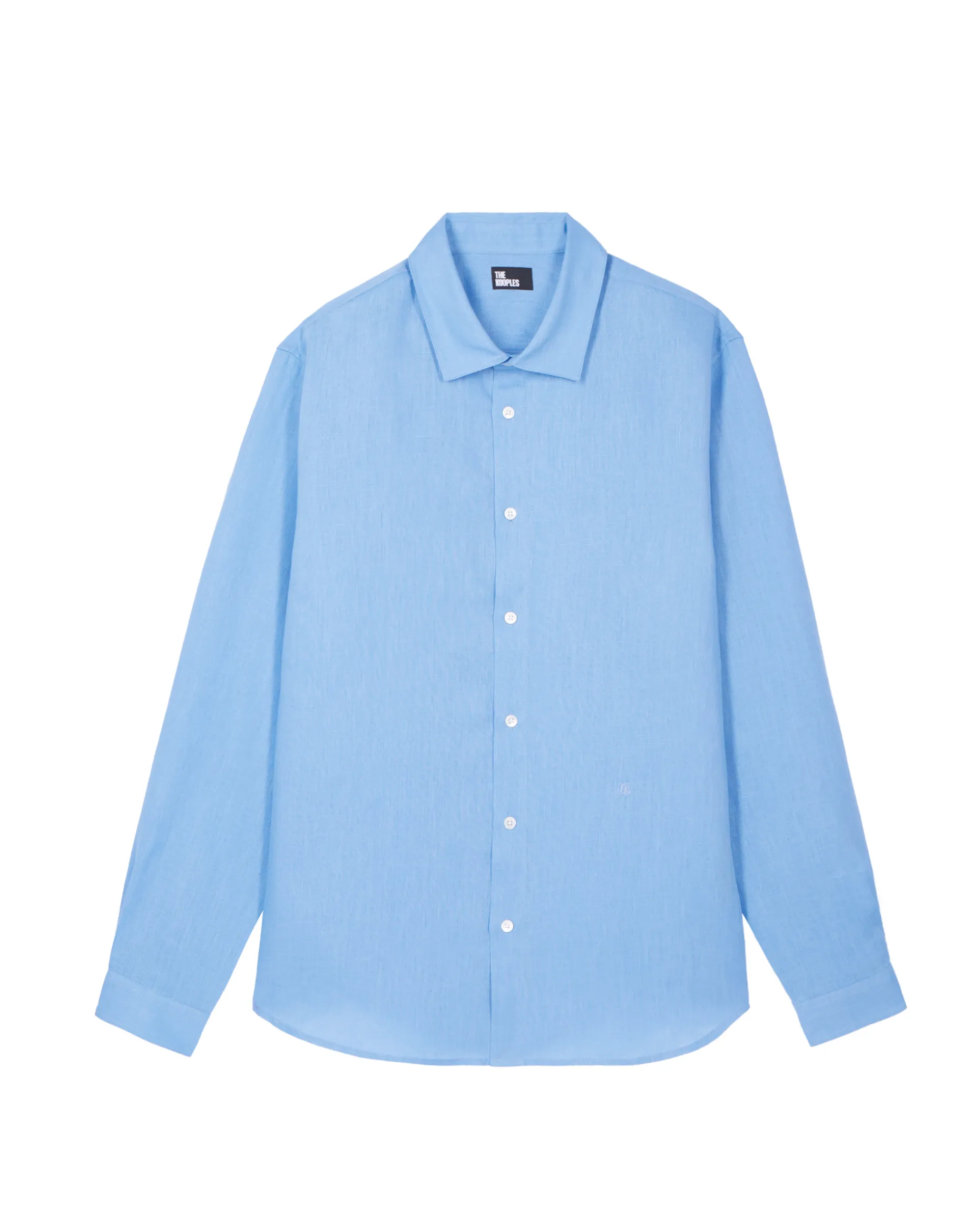 Chemise en lin bleue