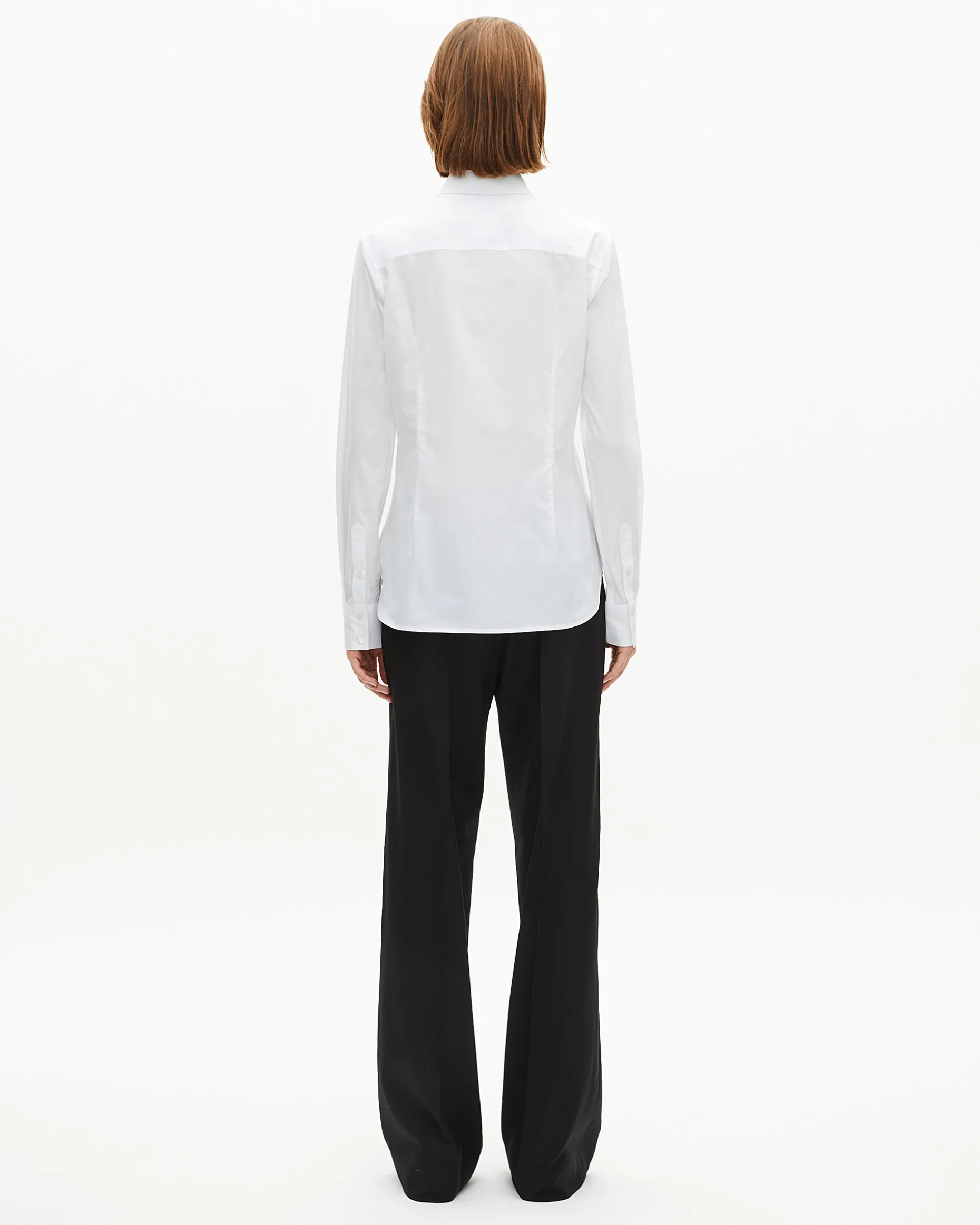 Chemise en popeline blanche