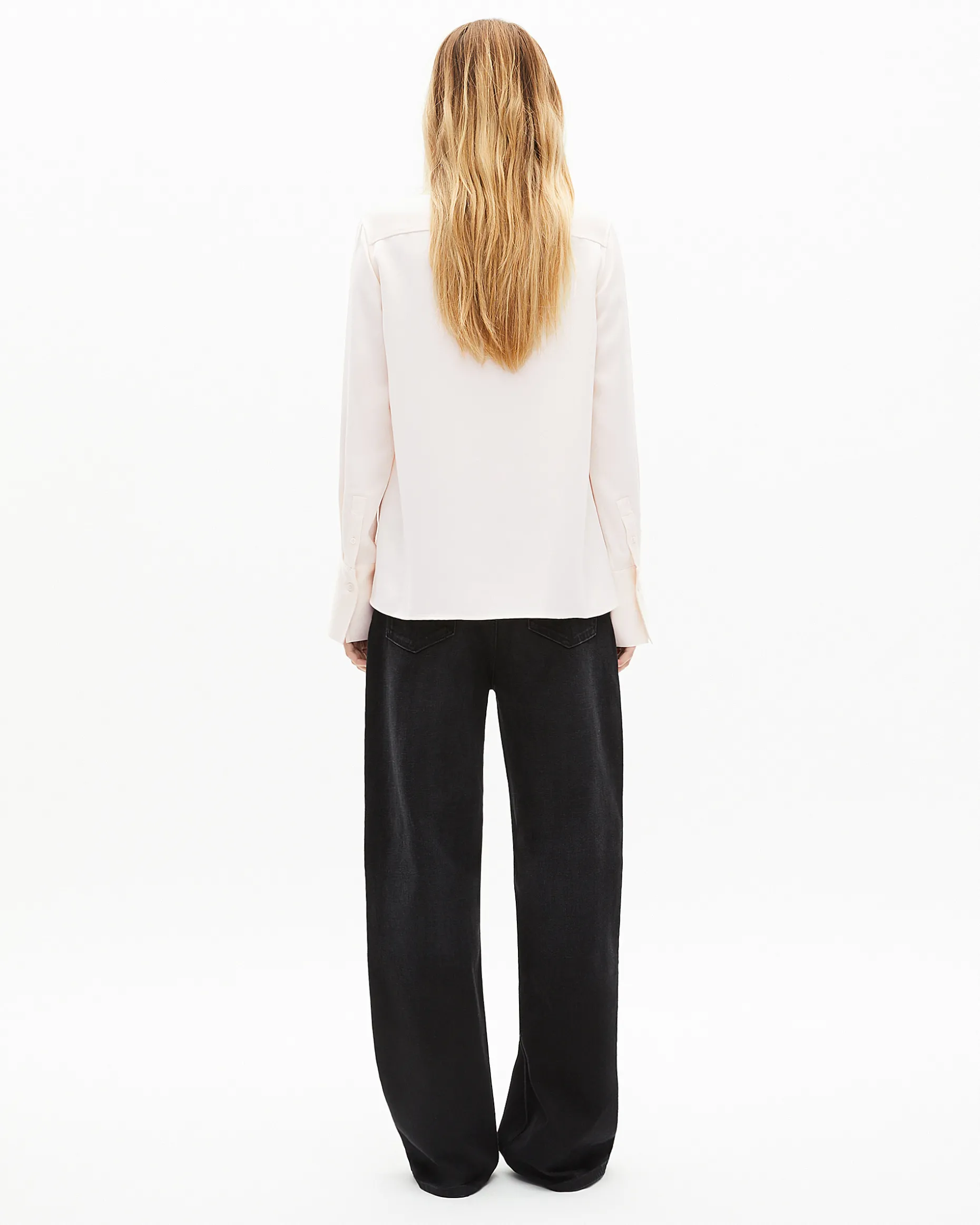 Chemise en satin écrue