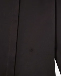 Chemise en satin noir