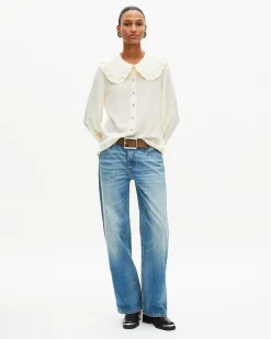 Chemise en soie écrue