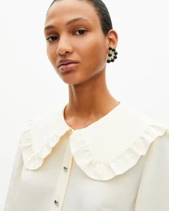 Chemise en soie écrue
