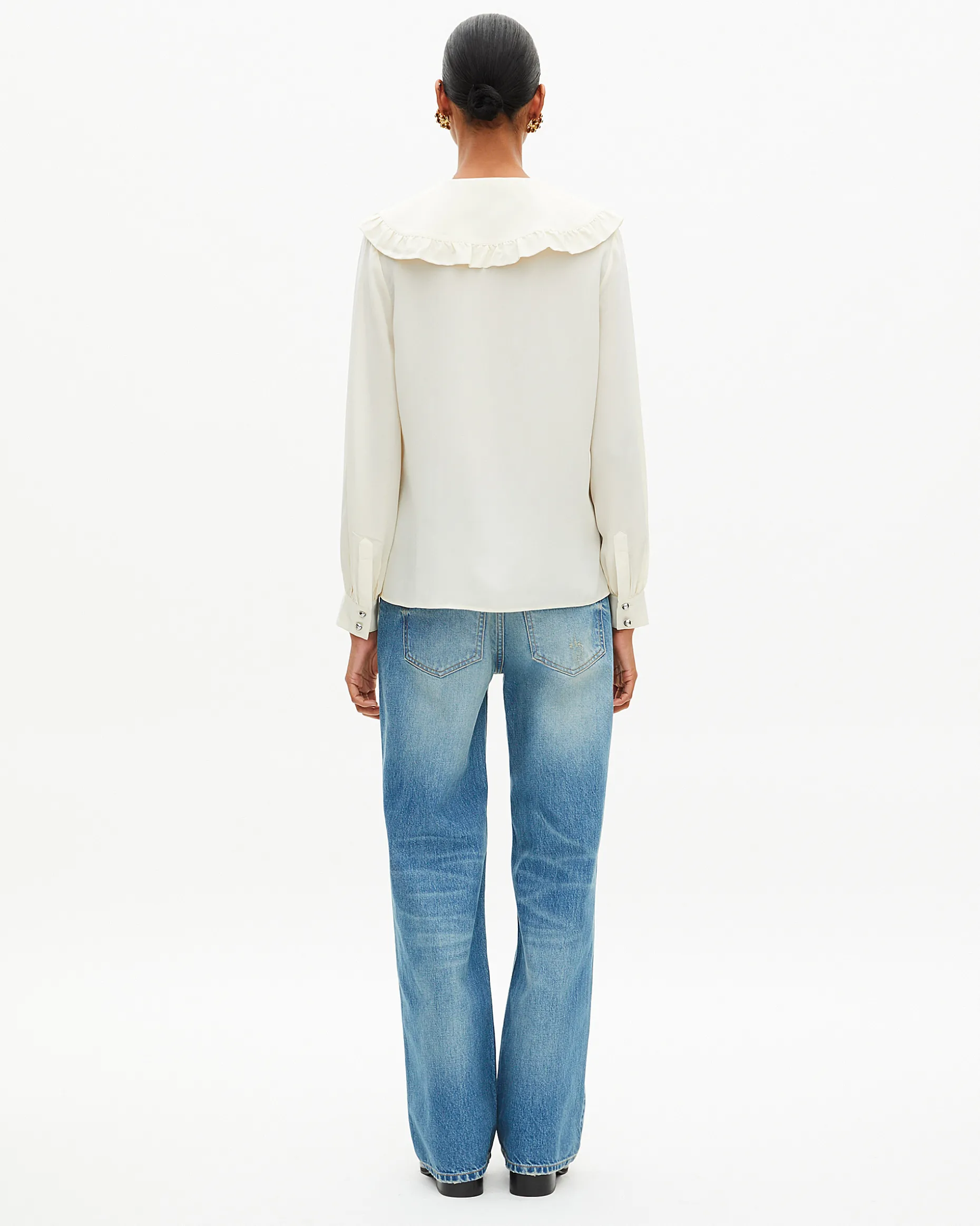 Chemise en soie écrue
