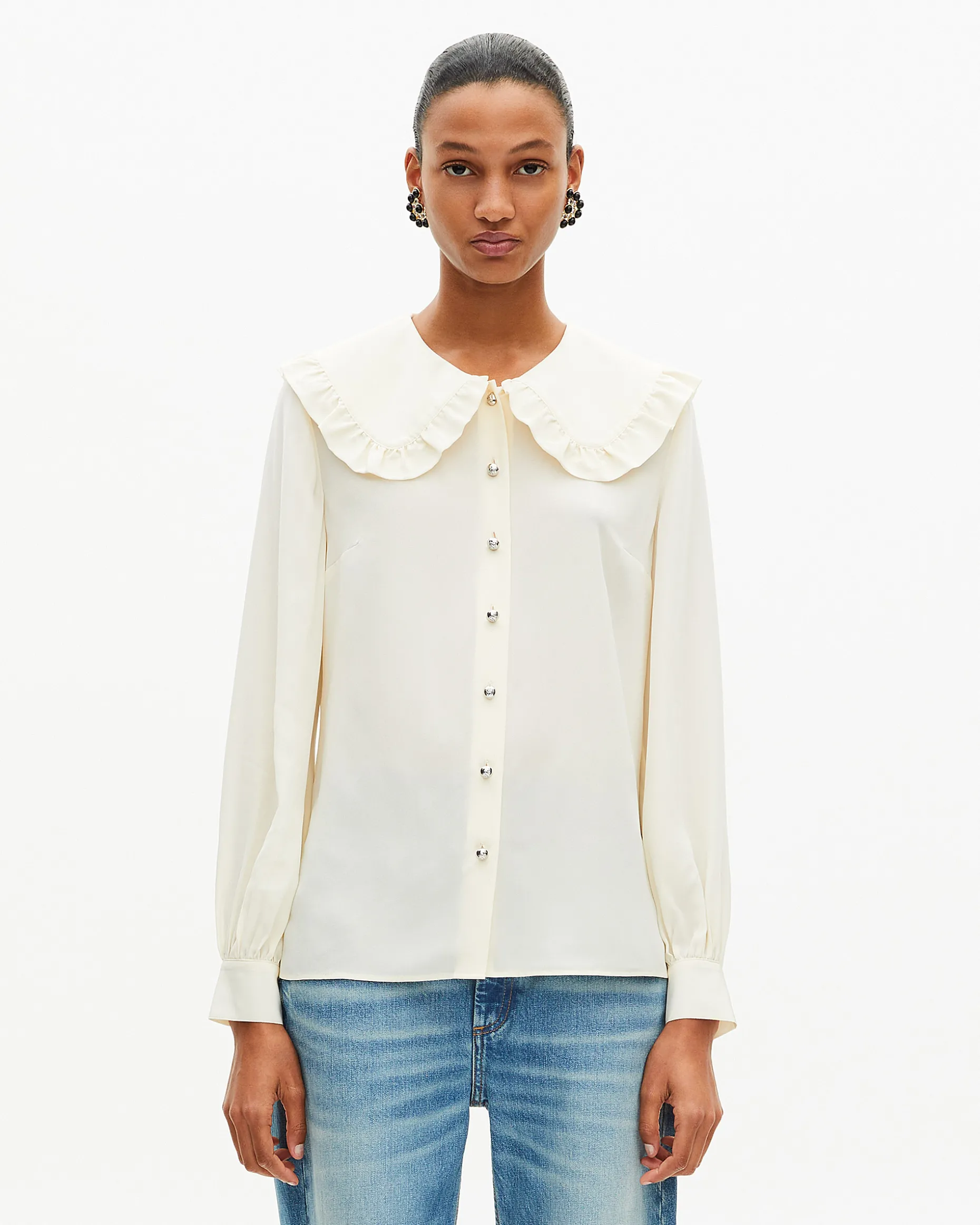 Chemise en soie écrue