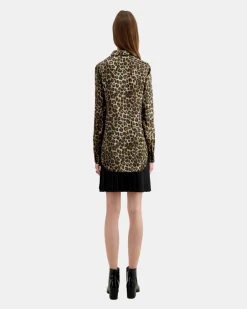 Chemise en soie léopard