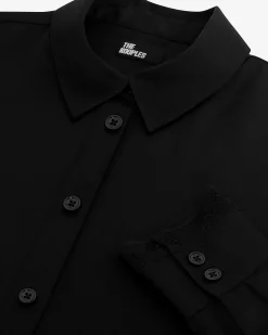 Chemise en soie noire