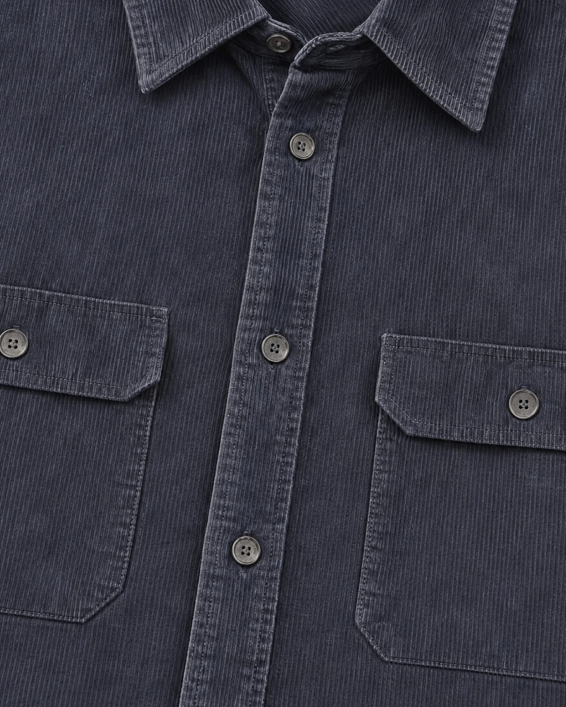 Chemise en velours côtelé marine