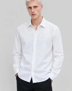 Chemise formelle slim en popeline blanche