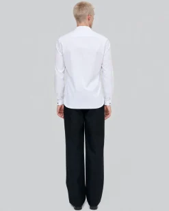 Chemise formelle slim en popeline blanche