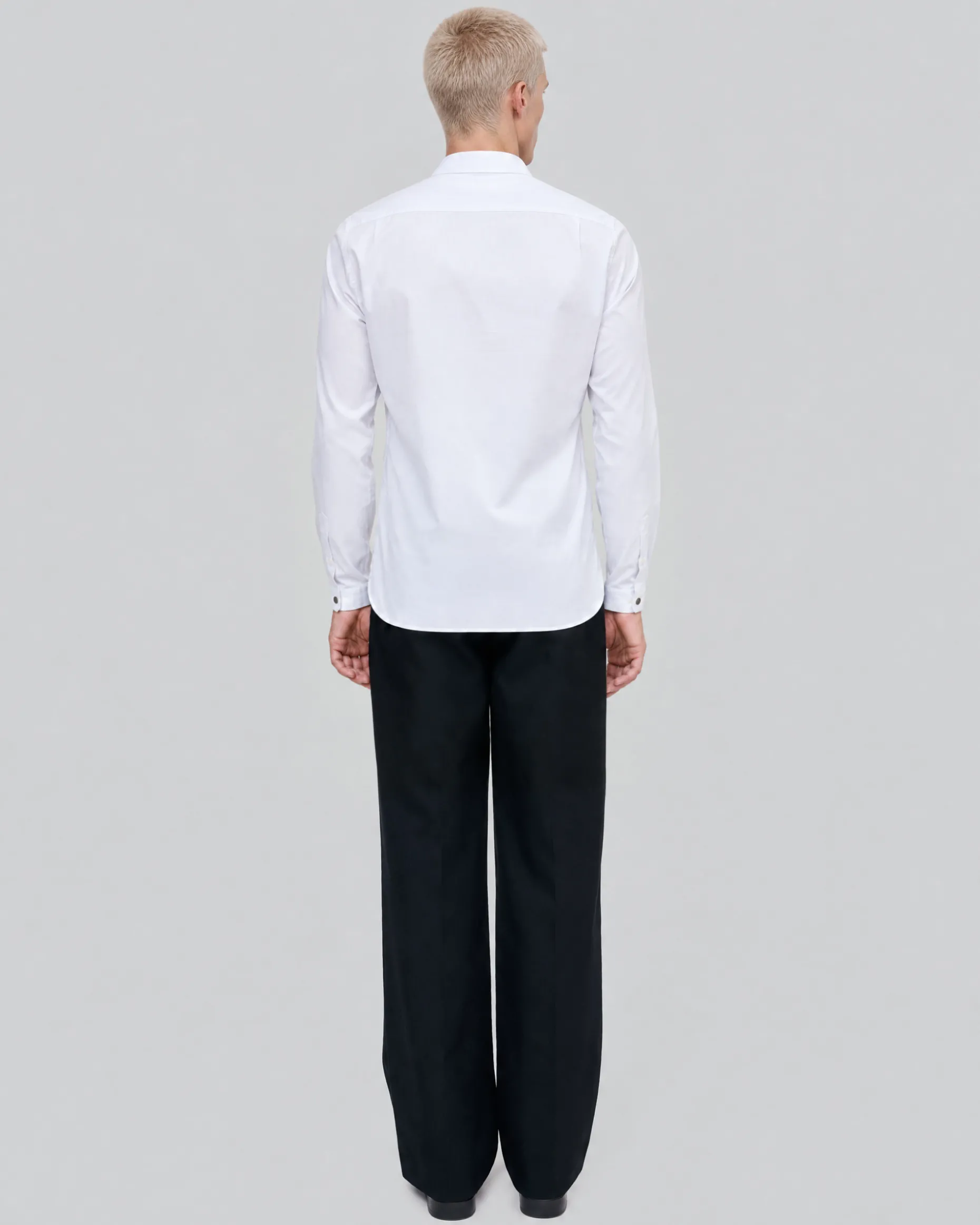 Chemise formelle slim en popeline blanche
