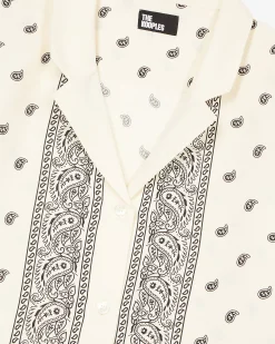 Chemise imprimé bandana écrue