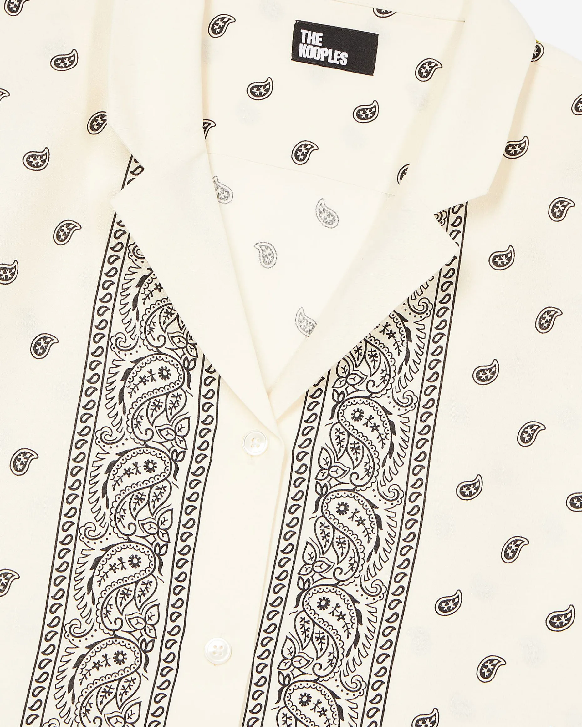 Chemise imprimé bandana écrue