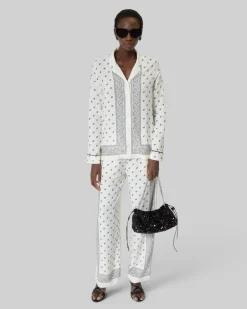 Chemise imprimé bandana écrue