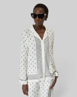 Chemise imprimé bandana écrue