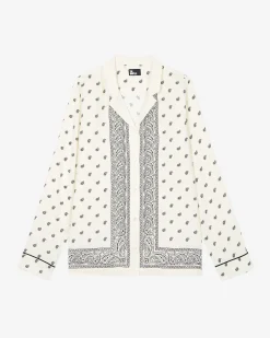 Chemise imprimé bandana écrue