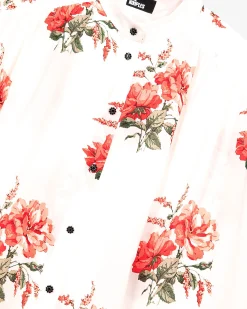 Chemise imprimé fleuri blanche
