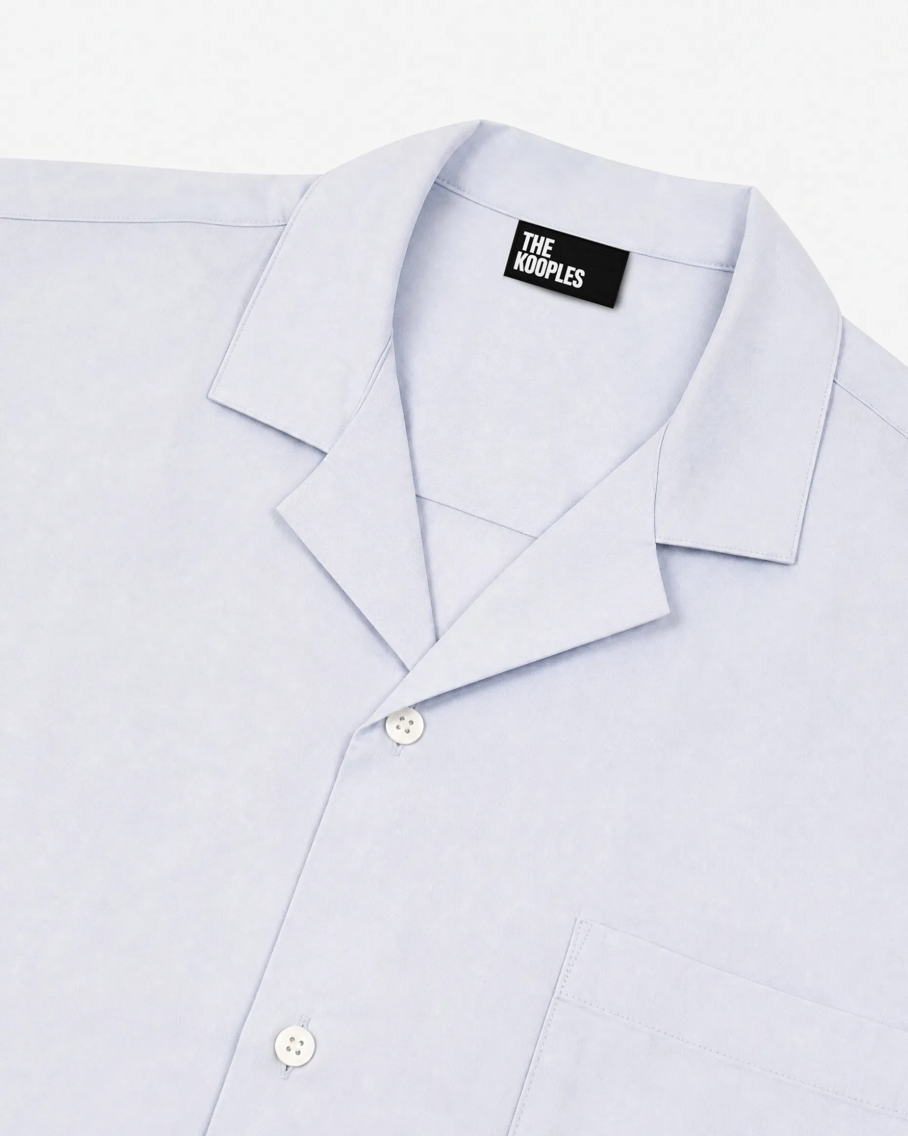 Chemise manches courtes unie bleu clair