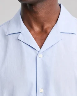 Chemise manches courtes unie bleu clair