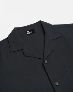 Chemise manches courtes unie marine
