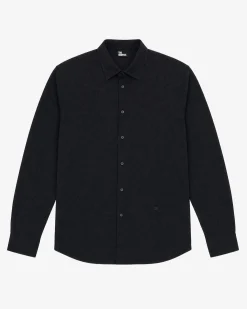 Chemise noire avec broderie