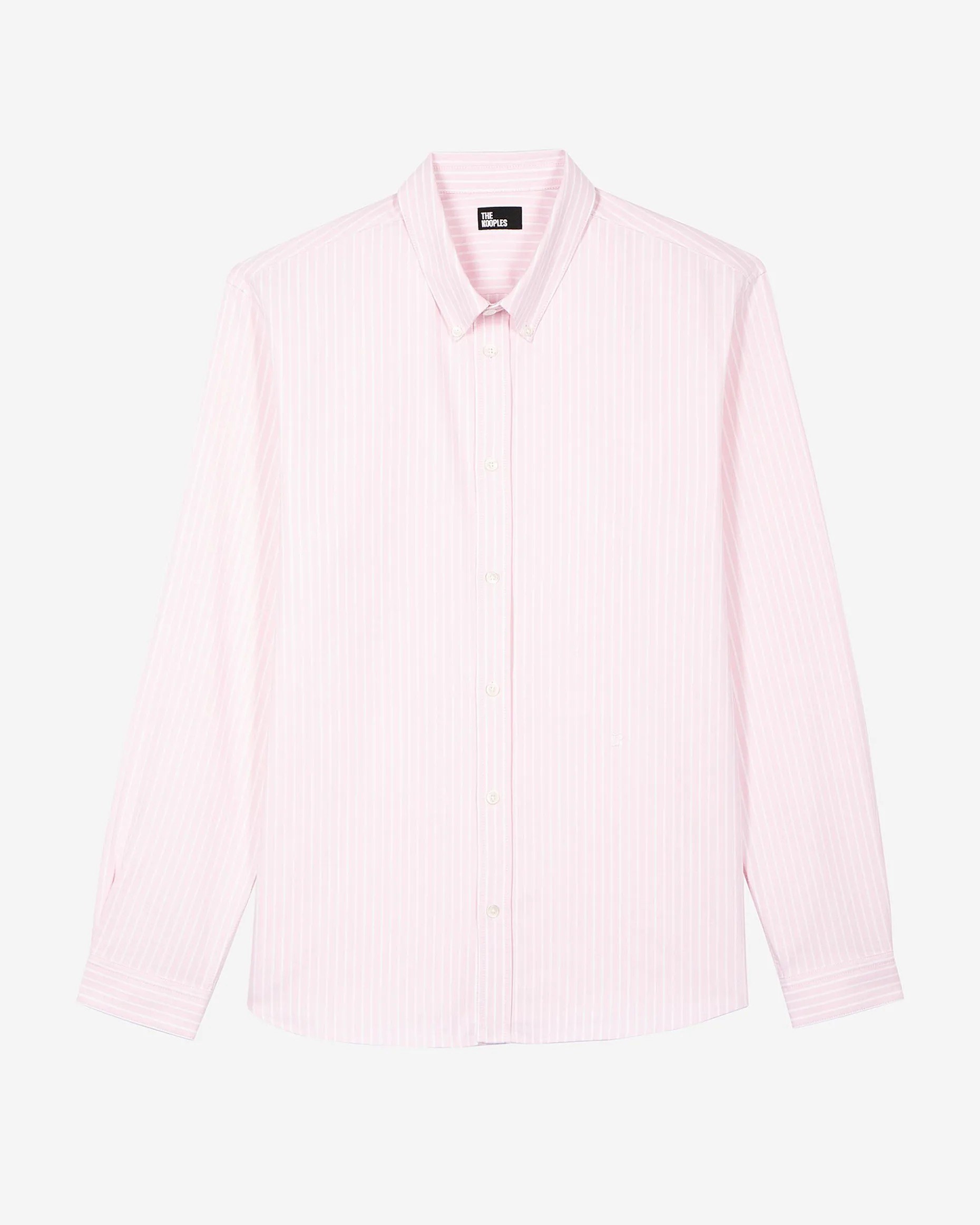 Chemise à rayures blanche et rose