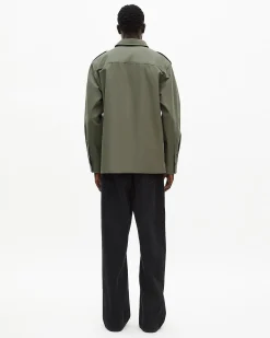 Chemise style officier kaki