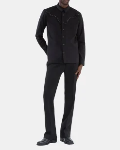 Chemise style western noire
