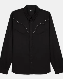 Chemise style western noire