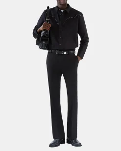 Chemise style western noire