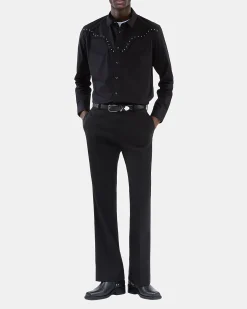 Chemise style western noire
