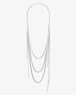 Collier à strass argenté