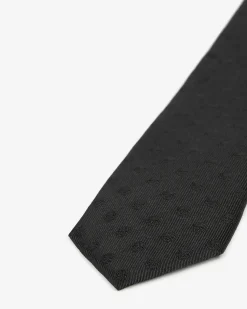 Cravate en soie noire