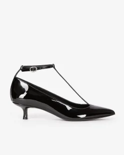 Escarpins à talons avec bride noirs