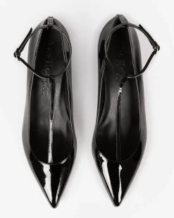 Escarpins à talons avec bride noirs