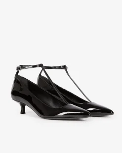 Escarpins à talons avec bride noirs