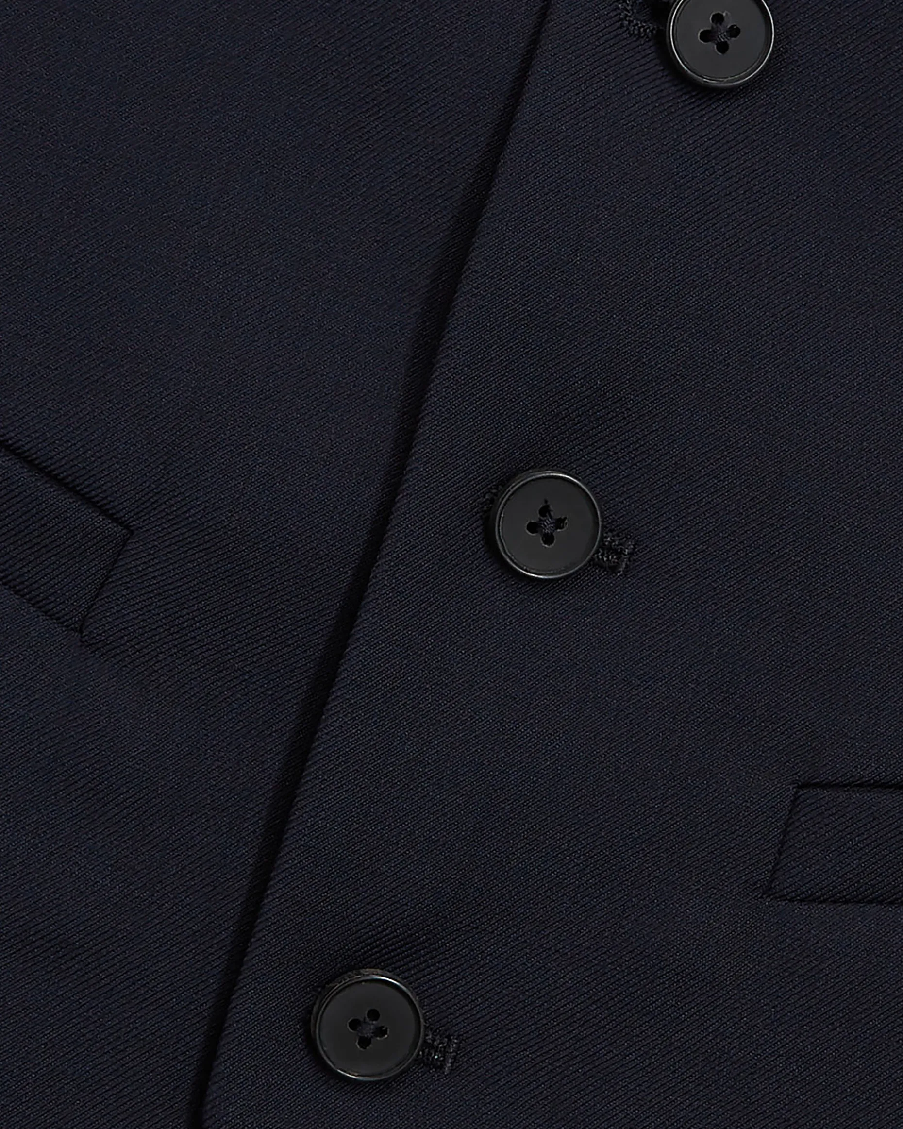 Gilet de costume en laine bleu marine