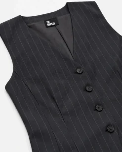 Gilet de costume en laine marine