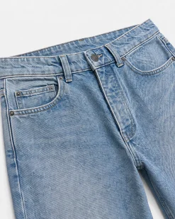 Jean droit bleu clair